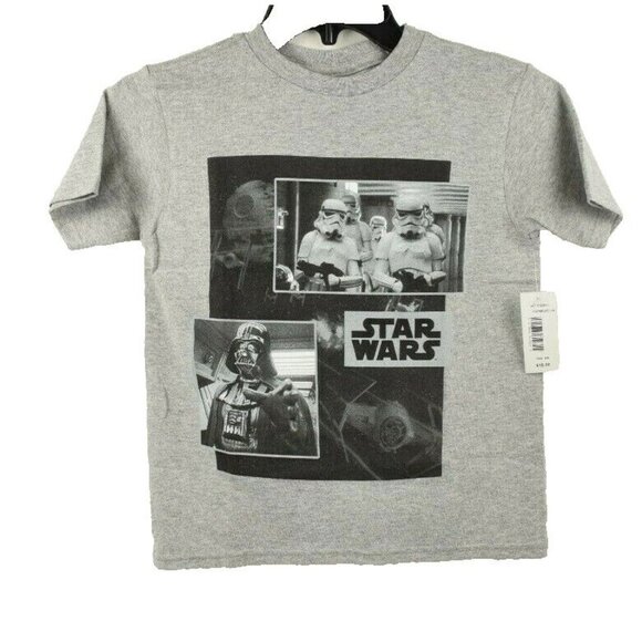 Mad Engine Star Wars Kids 5 to 6 Empire Battle Comic Gray Short Sleeve T-Shirt - Picture 1 of 5